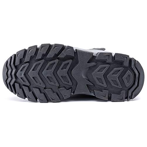 GUBARUN Boys Snow Boots Kids Outdoor Warm Shoes Waterproof (Black1, 4)