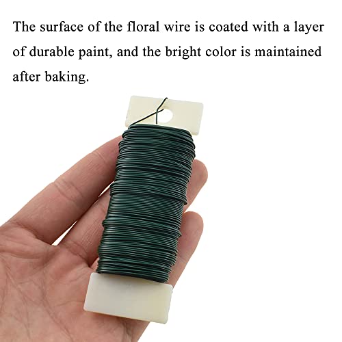 HAHIYO 26Gauge Silver Wire - 1 Roll, 38 Yards (115 Feet) Flexible Floral Wire for Crafts, Christmas Wreaths, Tree & Flower Arrangement, Wedding DIY