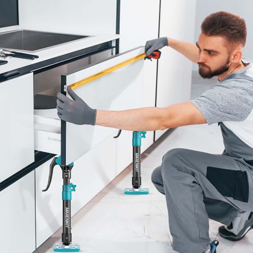 MAXENIKIT Cabinet Jacks for Installing Cabinets, 15-4/5" to 23-3/5" Third Hand Tools Adjustable Support Pole, 3rd Hand Support System for Upper Cabinet Installation, 285 LB Capacity, 1 PC