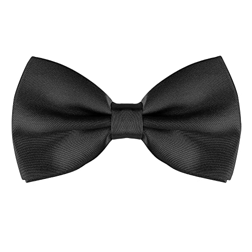 Allegra K Pre-tied Solid Adjustable Bowtie Classic Tuxedo Wedding Bow Ties for Men One Size Silver Gray