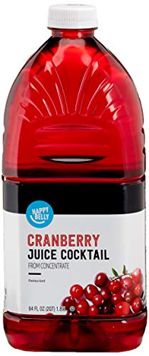 Amazon Brand - Happy Belly Juice Cocktail, Cranberry, Plastic Bottle, 64 fl oz (Pack of 1)