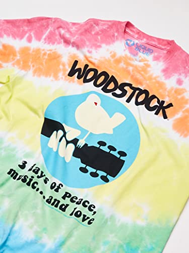 Liquid Blue Men's Woodstock Banded Tie Dye Short Sleeve T-Shirt, Multi, Medium