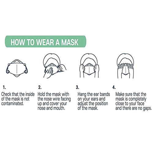 akgk KN95 Face Masks 100 Pack, Individually Wrapped, 5-Ply Disposable Pink Face Mask Against PM 2.5 Smoke & Dust, Filtration Efficiency 95%