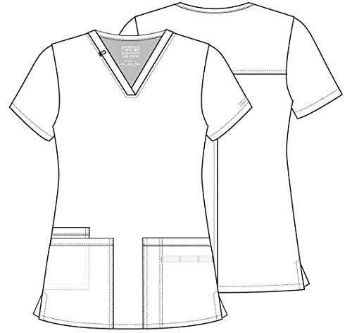 Scrubs for Women Workwear Core Stretch V-Neck Top, Soft Brushed Twill WW630, XS, Khaki