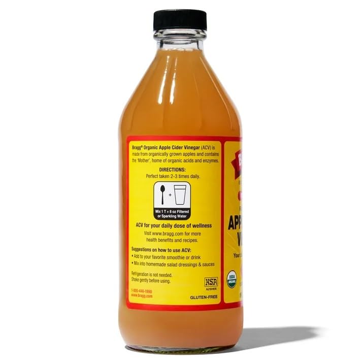 Bragg Organic Raw Apple Cider Vinegar, 16 Ounce (1 pack)