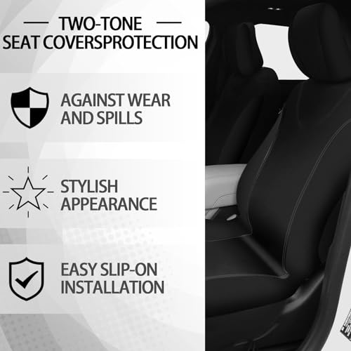 BBTO 43 Pcs Bling Car Accessories Set for Women Front Seats and Rear Bench Polyester Car Seat Protectors Wheel Cover Seat Floor Mats Full Crystal Automotive Interior Decor(Black)