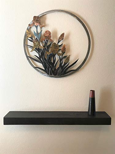 Joel's Antiques 18 Inch Wooden Floating Shelves for Wall - 18x8x2 in - Made of Natural Wood - Short Heavy Duty Rustic Wall Shelves for Bedroom - Perfect for Living Room, Kitchen - Black