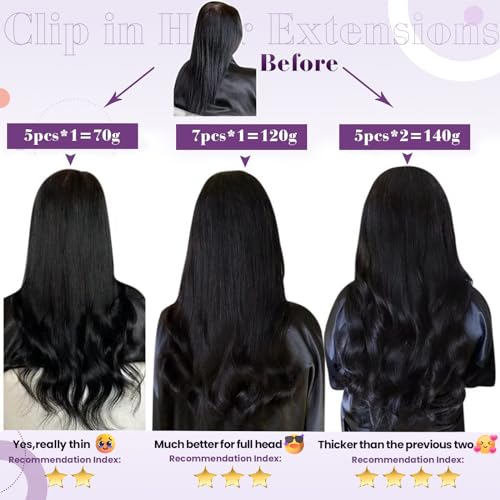 LaaVoo Clip in Hair Extensions Blonde Highlights 12 Inch Ash Blonde Mix Bleach Blonde Real Hair Extensions Clip in Human Hair Silky Straight 5pcs 80G
