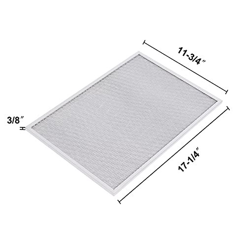Wadoy BPS1FA36 Range Hood Filter 11-3/4" X 17-1/4" X 3/8", 2 Pack Aluminum Mesh Grease Range Hood Filter with Blue Protective Film (𝐂𝐚𝐧 𝐛𝐞 𝐭𝐨𝐫𝐧 𝐨𝐟𝐟) Compatible with Broan Nutone 99010300E