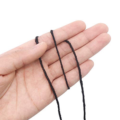 Vivifying 656 Feet Black Jute Twine, Natural 2mm Jute Cord for Crafts, Halloween Wrapping, Garden (Black)