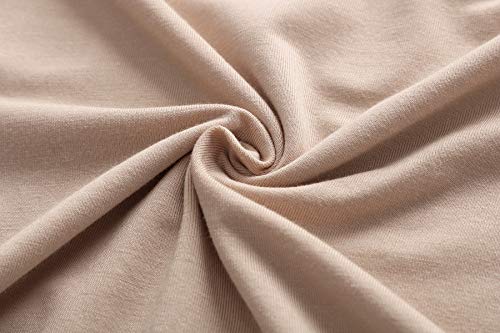 OThread & Co. Women's Basic Crop Tops Stretchy Casual Scoop Neck Cap Sleeve Shirt (Medium, Peach Pink)