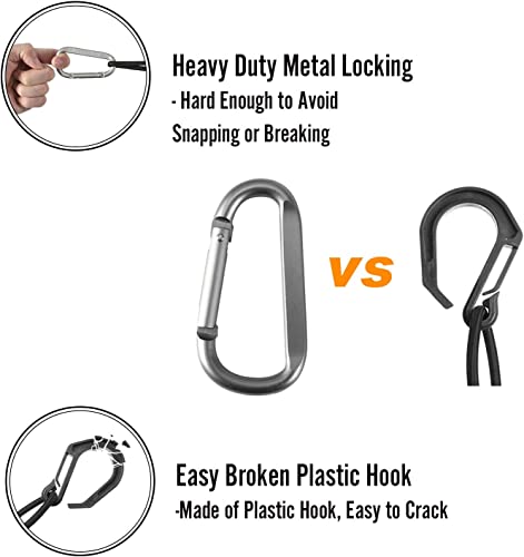 Seven Sparta 5’ x 7’ Bungee Cargo Net Stretches to 10' x 14' for Truck Bed, Pickup Bed, Trailer, Trunk, SUV with 16 Bonus D Clip Carabiners Car Organizer Net for Large Loads (Black)