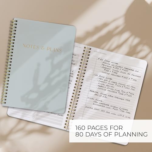 ZICOTO Beautiful Daily Planner And Notebook With Hourly Schedule - Aesthetic Spiral To do List Notepad to Easily Organize Your Tasks And Appointments - Stylish Book And School Or Office Supplies