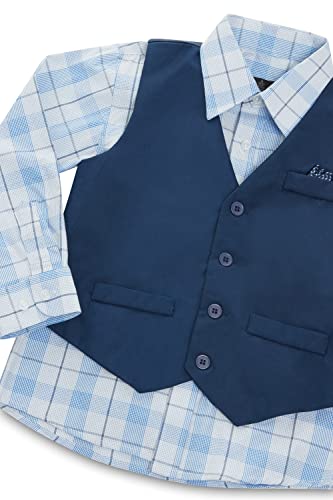 Vittorino Boys 4 Piece Suit Set with Vest, Dress Shirt, Bow Tie, Pants & Pocket Square | Big & Little Kids Formal Apparel AV232729-2T