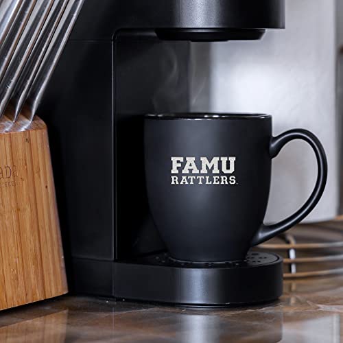Rico Industries Penn State Nittany Lions Lions Head Logo 15oz Laser Engraved Matte Black Ceramic Bistro Mug - for Hot or Cold Drinks