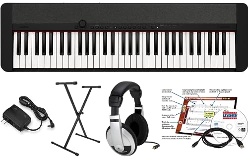 Casio CTS1BK EPA Pack with Stand and Learning Software, AC Adapter and Headphone