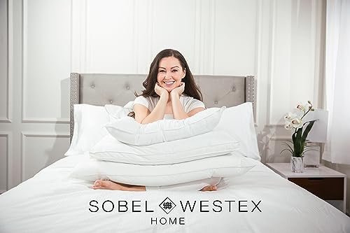 Sobel Westex Sobella Bed Pillow for Sleeping | Side Sleeper Pillow for Adults | 300TC, 100% Cotton Case | Soft, Machine Washable Hotel Quality Pillow | Standard Pillow 20 X 26