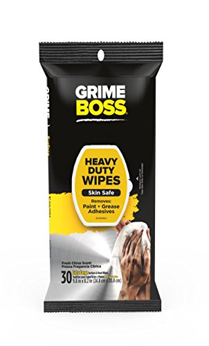 Grime Boss Heavy Duty Wipes (6 x 30ct) | Wet Wipes Used for Hands, Equipment, Tools, Garden, Automotive| Easily Removes Oil, Grease, & Dirt