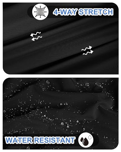 Outdoor Ventures Men's Golf Shorts 11" Inseam Classic-Fit Flat Front Stretch Casual Shorts with Pockets Summer Hiking Travel Black