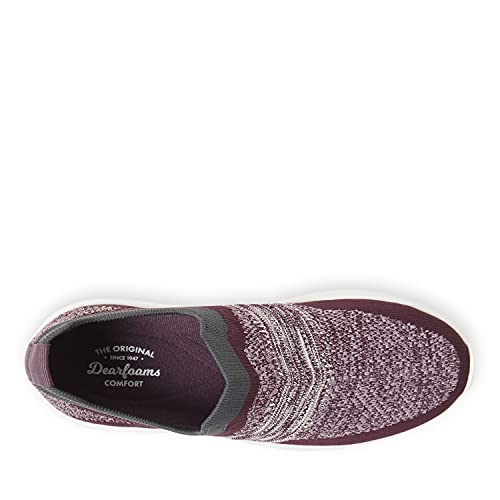 Dearfoams Women's Original Comfort Elena Slip-On Wedge Sneaker, Rose, 6