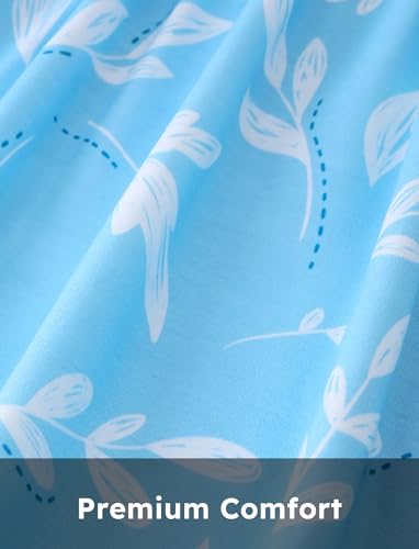 PATPAT 3 Pack Toddler Girls Clothes Ruffle Long Sleeve Casual Swing Princess Colorful Dress, White Yellow Butterfly, 9-10Years