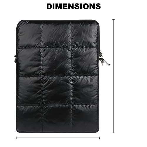 LIUDENWIN 13 14 Inch Laptop Sleeve, Lightweight Padded,Cute Quilted Puffer Laptop Sleeve for Women, Compatible for MacBook Pro13,14/MacBook Air M1 M2/13''-14'' Dell HP ASUS Acer Surface PC-Gold