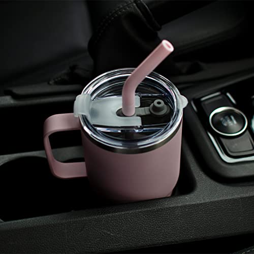 Sursip 30oz Insulated Mug With Lid and Straw,Stainless Steel Double-Walled Vacuum Tumbler,Keeps Cold up to 24 Hours,(Spraying Ceramic Process) BPA Free,Dishwasher Safe,Car Holder,Gift Choice(Orange)