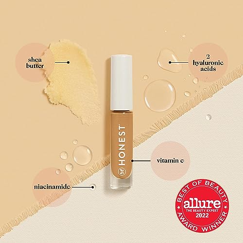 Honest Beauty Fresh Flex Concealer with Niacinamide + Vitamin E + Hyaluronic Acid | Vegan + Cruelty free | Mocha, 0.17 fl oz