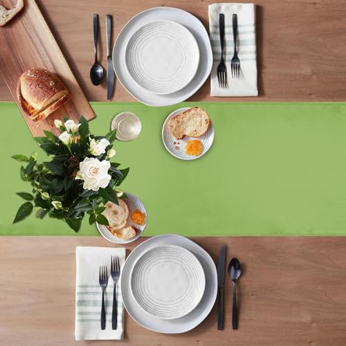 JEVIX 20 Pack Satin Table Runner 12 X 108 Inch Silk Table Runner for Party,Wedding, Birthday, Banquets,Decoration(Orange)