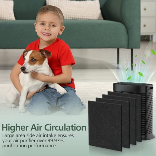 4Pack HPA300 Carbon Pre Filter Compatible with Honeywell HPA300 Series Air Purifier, Precut Premium HRF-A300 Activated Carbon Filter Replacement for Dust, VOC, Smoke/Pet Odors