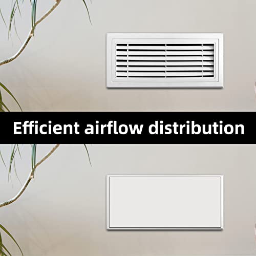 TECWAP 6 Pack Strong Magnetic Vent Covers for Home Ceiling, Thick Magnet Cover Standard Air Registers - Floor,Wall,Home HVAC,Ac,Rv and Furnace Vents,5.5 inch X 12 inch,Pure White.