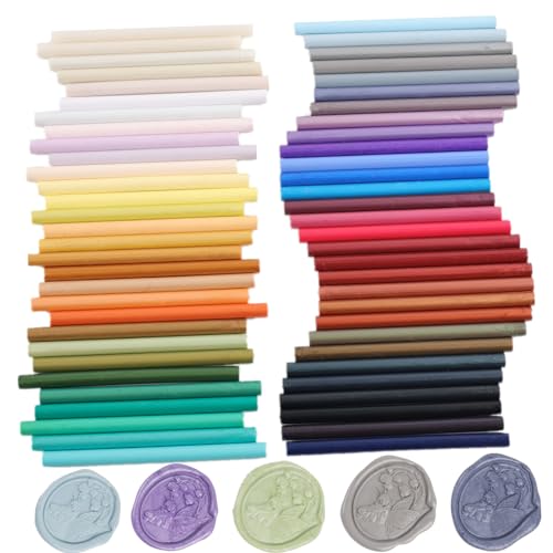 Grey Blue Sealing Wax Sticks, ONWINPOR 20 Pieces Glue Gun Gray Blue Wax Seal Sticks Wax Stamp, Easy Melting Wax Seal Sticks for 0.43'' Glue Gun Wax Sealing Sticks (20, Grey Blue)