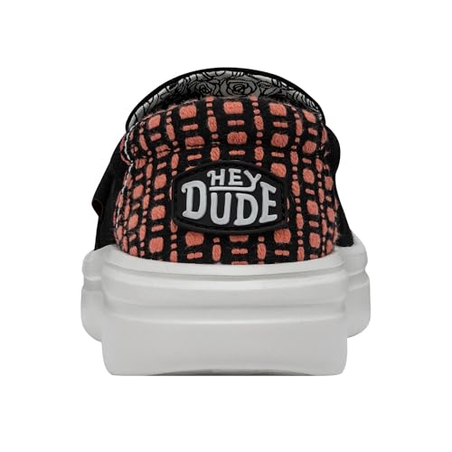 HEYDUDE Women's Misty Rise Black Palm Size 6 | Women's Shoes | Women's Slip On Shoes | Comfortable & Light-Weight