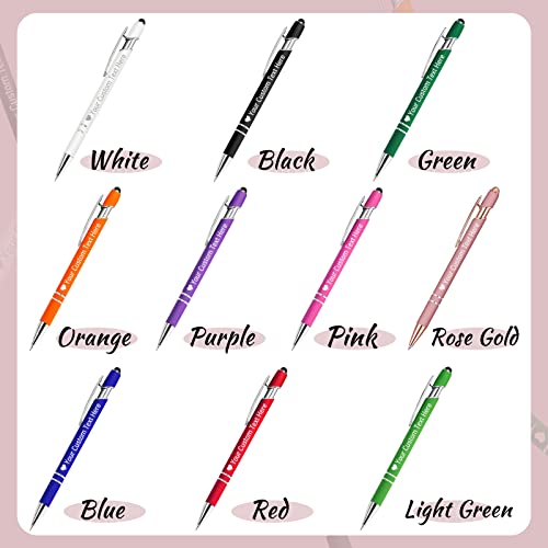 STREADVE Personalized Custom Pens with Name Engraved Logo Text Pen Customized Smooth Writing Pens Personalization Gift for Men Women Wedding Office Business Promotion, Blue