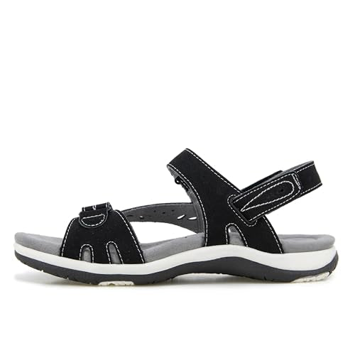 JBU by Jambu Women's Stephie Vegan Sport Sandal, Navy, 6