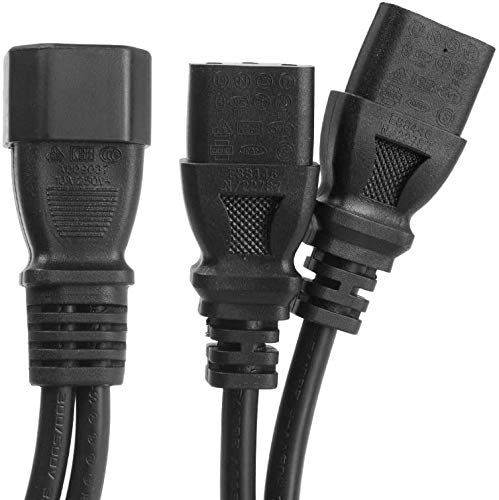 4-Pack UPS Server Y Splitter C14 to 2 x C13 Power Extension Cable