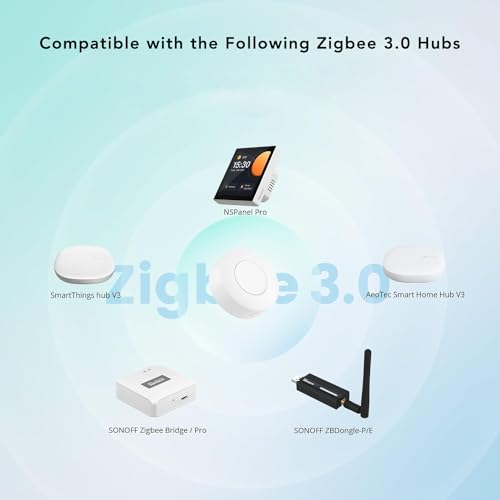 SONOFF Zigbee Switch, SNZB-01P Wireless Push Button, Supports to Create Smart Scenes, Trigger The Connected Devices on eWelink APP with Three Control Options, SONOFF ZigBee Bridge Required, 1Pack
