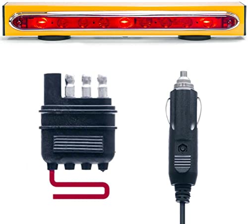 Master Tailgaters 19" Wireless Trailer Tow Light Bar | Ultra Bright LED | Multi Functional Signal Lights | Sturdy Magnetic Mount | 48 Feet Range | 4 Pin Flat Hitch Transmitter