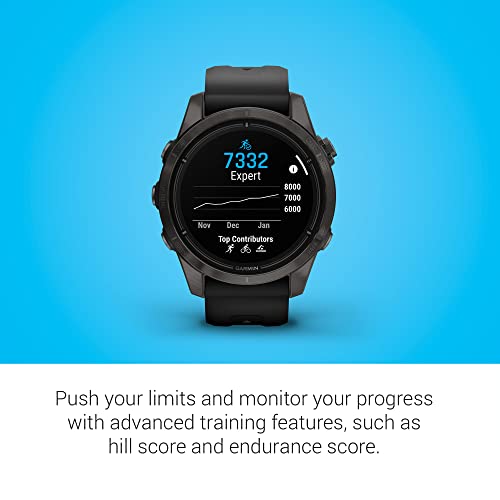 Garmin epix Pro (Gen 2) Sapphire Edition, 47mm, High Performance Smartwatch, Advanced Training Technology, Built-in Flashlight, Black