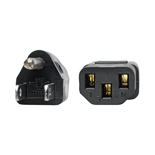 Tripp Lite Standard Computer Power Cord 10A,18AWG (NEMA 5-15P to IEC-320-C13) 20-ft.(P006-020) Black