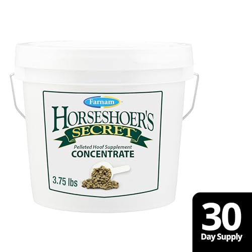 Farnam Horseshoer's Secret Pelleted Hoof Supplements Concentrate, Economic formula with 25 mg. of biotin per 2 oz. serving, 3.75 lb., 30 day supply