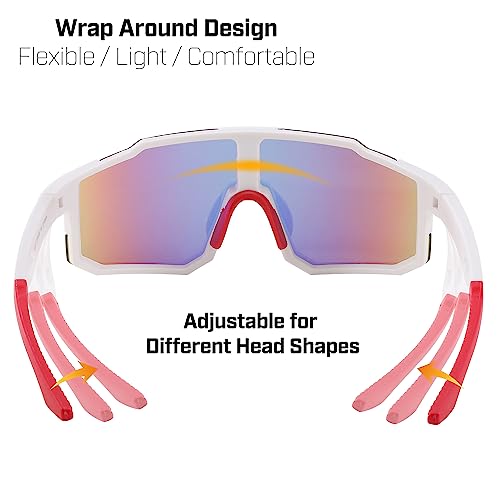 FEISEDY Sports Sunglasses Mens Women Baseball Sunglasses Biking Cycling Sunglasses for Teens UV400 Protection B2388
