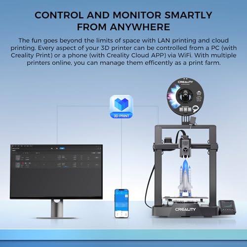 Official Creality Ender 3 3D Printer with Resume Printing Function and Stable Power Supply, High Precision Printing and High-standard V-profiles DIY 3D Printers Printing Size 8.66*8.66*9.84 inches