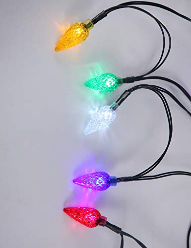 LED Christmas Light Phone Charger Cord USB Charging Cable Gift for Phone 14/13/12/11 Pro/XS/XS Max/XR/X/8 Plus/ 8/7 Plus/7s Plus/6s/6/5s/5c/5Pad with 10 Lights Christmas Decorations (Black)