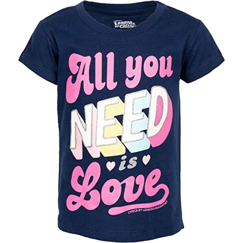 Lyrics by Lennon and McCartney Lennon & McCartney Toddler Girls 5 Pack T-Shirts The Beatles 2T