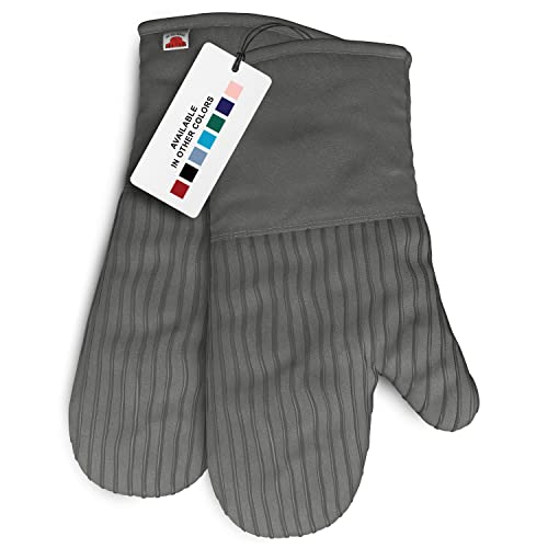 Mini Oven Mitts, Made with Recycled Cotton Infill, 480 F Heat Resistant, 1 Pair Red