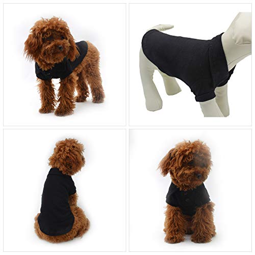 lovelonglong Basic Dog Polo Shirts Premium Cotton, Polo T-Shirts for Large Medium Small Dogs with a Two-Button Collar Blank Color Yellow XXL