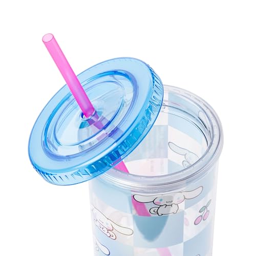 Silver Buffalo Sanrio Hello Kitty and Friends Tropical Stainless Steel Water Bottle Featuring Keroppi, Tuxedo Sam, Badtz-Maru, and Pochacco, 25 Ounces