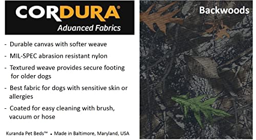Kuranda Chewproof Bed - Silver Aluminum - 30" x 20" - Cordura Nylon - Burgundy