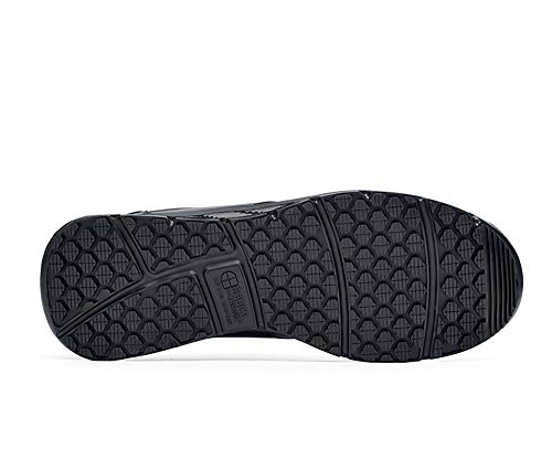 Shoes for Crews Saloon II, Women's Slip Resistant Food Service Work Sneaker, Black, 8 Wide US